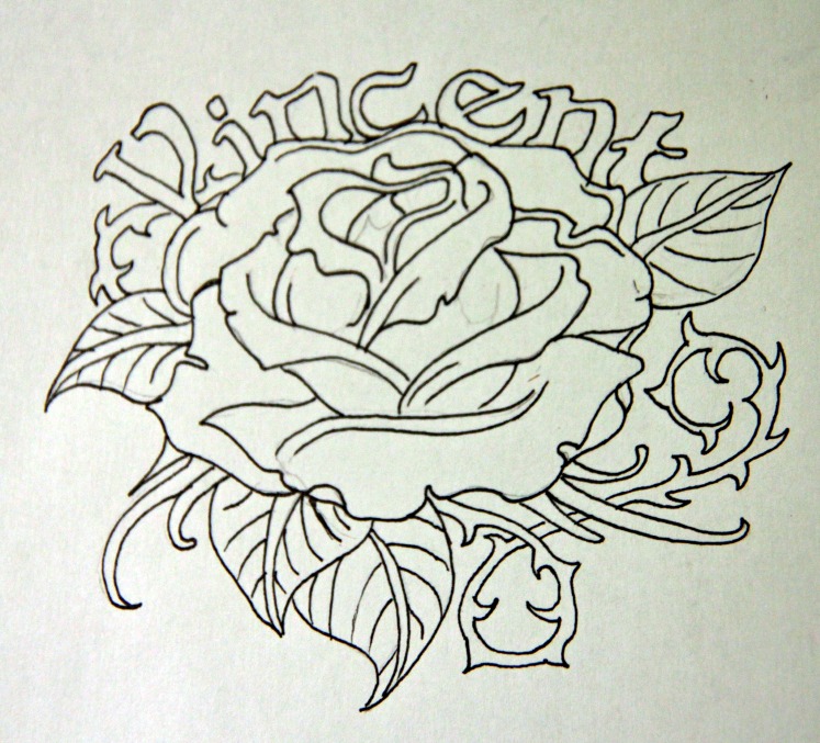 a rose outline